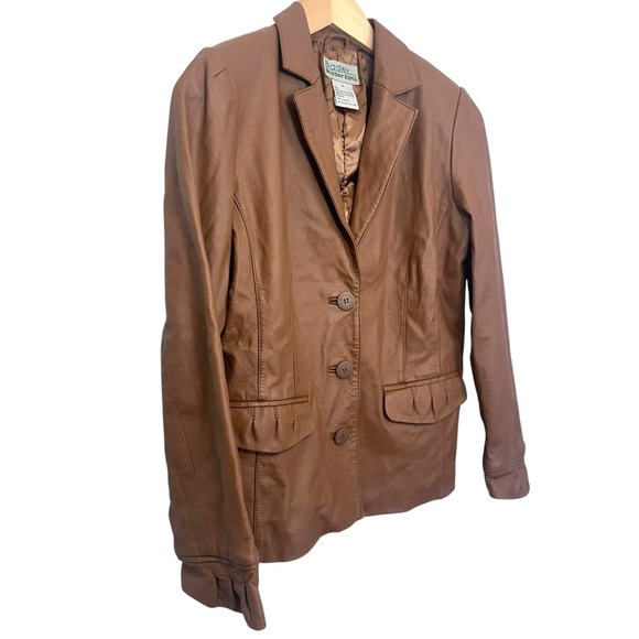 Bradley Bayou Jacket Small Brown 100% Genuine Leather Button-up - Picture 2 of 15